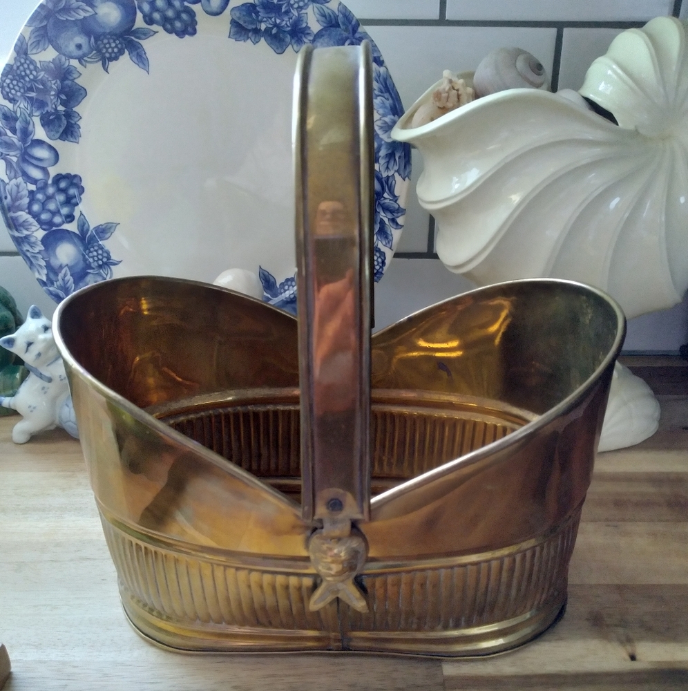Elegant Brass Basket